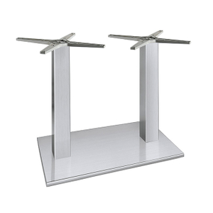 base de mesa de acero inoxidable para oficina de metal plateado